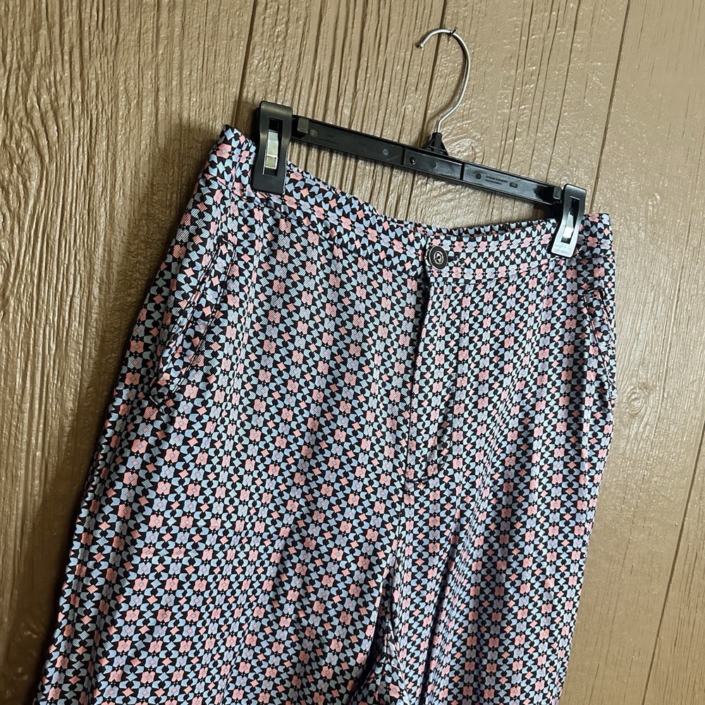 Maeve Anthropologie Wide Leg Pants, Women Sz 10, Patterned High Waist, EUC - Picture 3 of 9